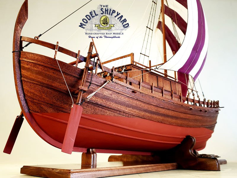 Phoenicia-Wooden-Scale-Model-Ship-Stern-View